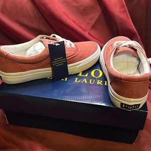 Keaton red wash canvas sneakers